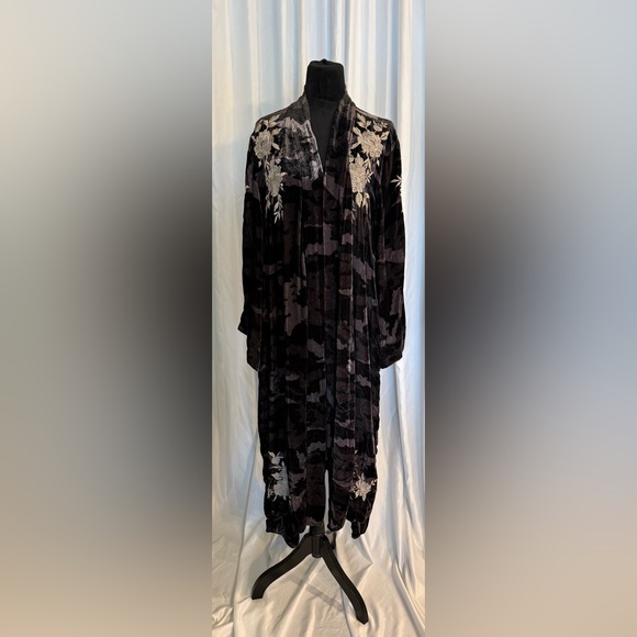 Johnny WasSantal Velvet Kimono Coat and Joggers